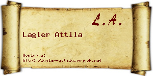 Lagler Attila névjegykártya